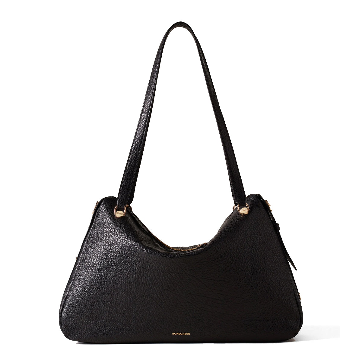 Borbonese - Oyster Large leather Nero Shoulder Bag - 923525AV9 - NERO