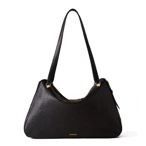 Borbonese - Oyster Large leather Nero Shoulder Bag - 923525AV9 - NERO