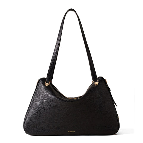 Borbonese - Oyster Large leather Nero Shoulder Bag - 923525AV9 - NERO