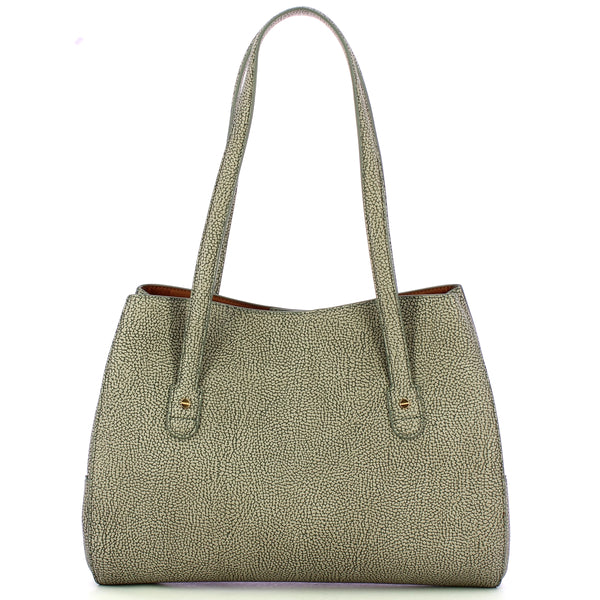 Borbonese - Large Clay Grey Shoulder Bag - 903012AR6 - CLAY/GREY