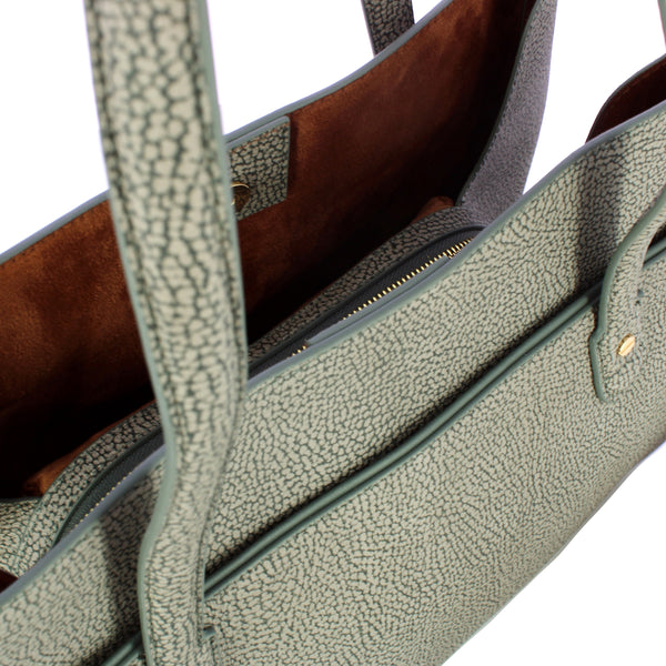 Borbonese - Large Clay Grey Shoulder Bag - 903012AR6 - CLAY/GREY