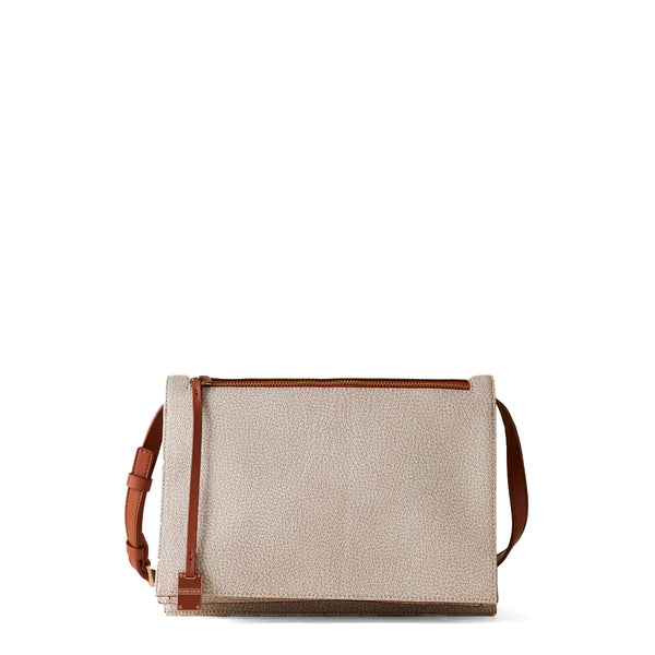 Borbonese - Livre Small Sabbia Terracotta Crossbody Bag - 903003AN0 - SABBIA/TERRACOTTA