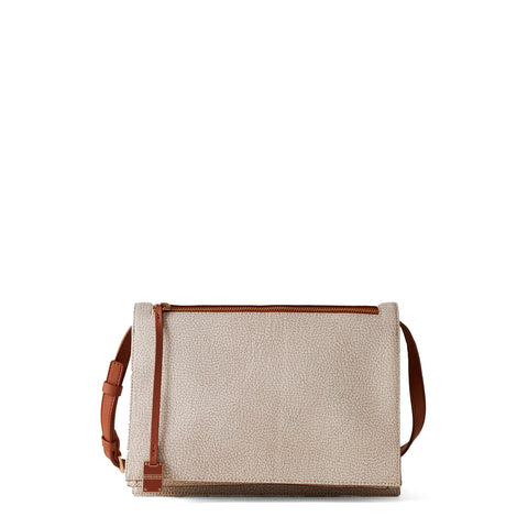 Borbonese - Livre Small Sabbia Terracotta Crossbody Bag - 903003AN0 - SABBIA/TERRACOTTA