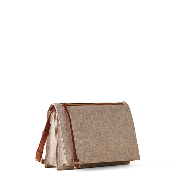 Borbonese - Livre Small Sabbia Terracotta Crossbody Bag - 903003AN0 - SABBIA/TERRACOTTA
