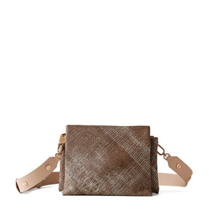 Borbonese - Oyster coated fabric OP Naturale Porridge Crossbody Bag - 923638AZ5 - OP/NATURALE/PORRIDGE
