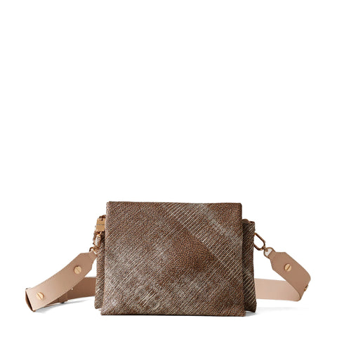Borbonese - Oyster coated fabric OP Naturale Porridge Crossbody Bag - 923638AZ5 - OP/NATURALE/PORRIDGE