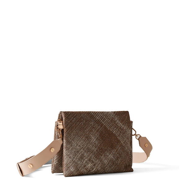 Borbonese - Oyster coated fabric OP Naturale Porridge Crossbody Bag - 923638AZ5 - OP/NATURALE/PORRIDGE
