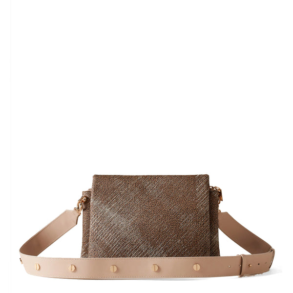 Borbonese - Oyster coated fabric OP Naturale Porridge Crossbody Bag - 923638AZ5 - OP/NATURALE/PORRIDGE