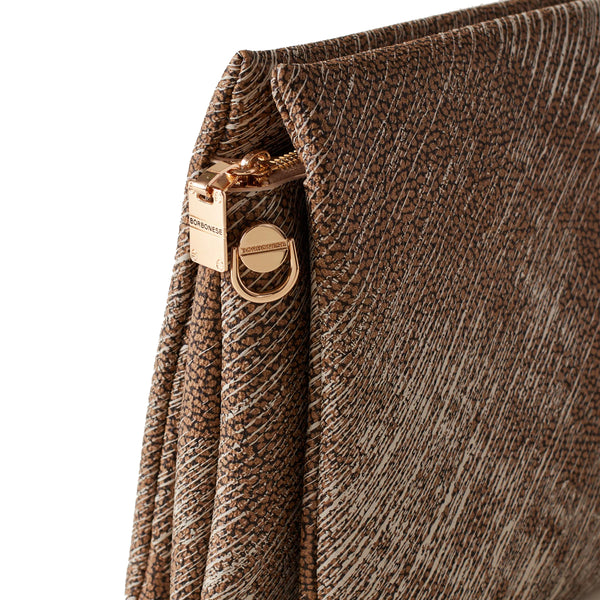 Borbonese - Oyster coated fabric OP Naturale Porridge Crossbody Bag - 923638AZ5 - OP/NATURALE/PORRIDGE