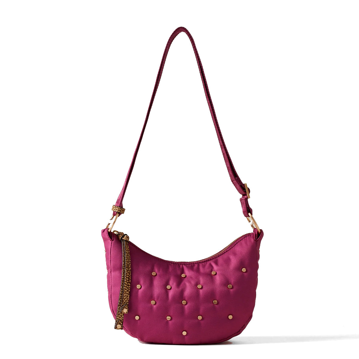Borbonese - Mini Luna Bag Colette Amarone OP Naturale - 933330AZ1 - AMARONE/OP/NATURALE
