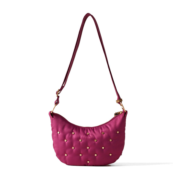 Borbonese - Mini Luna Bag Colette Amarone OP Naturale - 933330AZ1 - AMARONE/OP/NATURALE