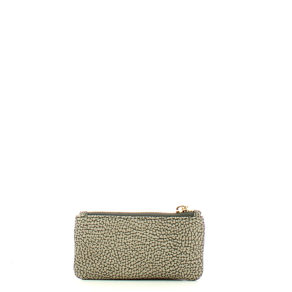 Borbonese - Rectangular Keychain Pouch Clay Grey - 902020AR6 - CLAY/GREY