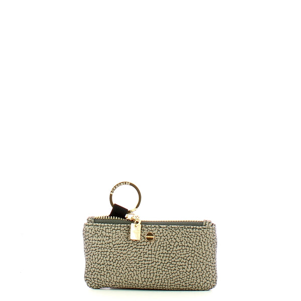 Borbonese - Rectangular Keychain Pouch Clay Grey - 902020AR6 - CLAY/GREY