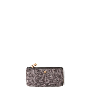 Borbonese - Rectangular Keychain Pouch in recyled Nylon Clay Grey - 930029I15 - CLAY/GREY