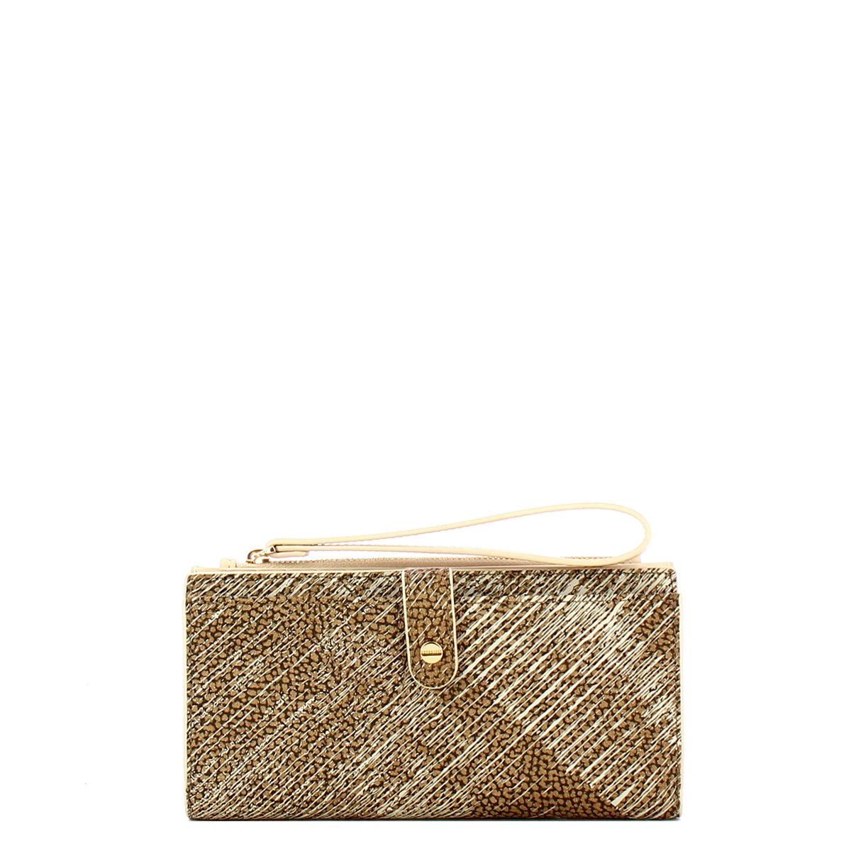 Borbonese - Wallet with phone holder OP Naturale Porridge - 900136AZ5 - OP/NATURALE/PORRIDGE