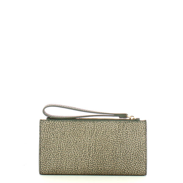 Borbonese - Wallet with phone holder Clay Grey - 920232AN0 - CLAY/GREY