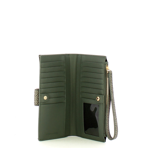 Borbonese - Wallet with phone holder Clay Grey - 920232AN0 - CLAY/GREY