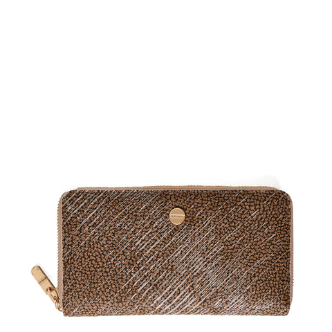 Borbonese - Graffiti Zip Around OP Naturale Porridge Wallet - 920053AZ5 - OP/NATURALE/PORRIDGE