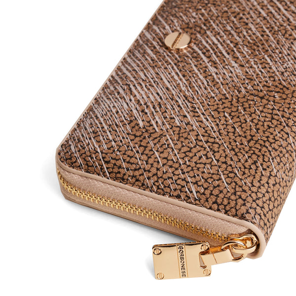 Borbonese - Graffiti Zip Around OP Naturale Porridge Wallet - 920053AZ5 - OP/NATURALE/PORRIDGE