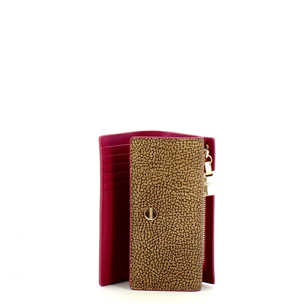 Borbonese - Medium RFID OP Naturale Amarone Wallet in coated fabric - 920057AN0 - OP/NATURALE/AMARONE