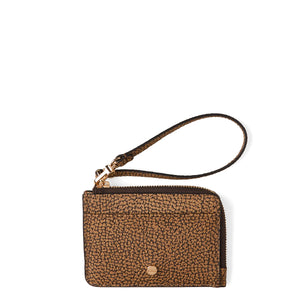 Borbonese - Wallet with keychain in coated fabric OP Naturale - 900134AH2 - OP/NATURALE
