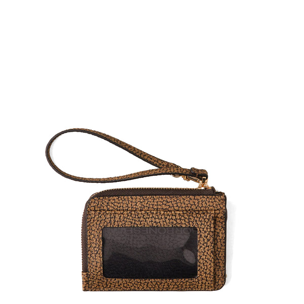 Borbonese - Wallet with keychain in coated fabric OP Naturale - 900134AH2 - OP/NATURALE