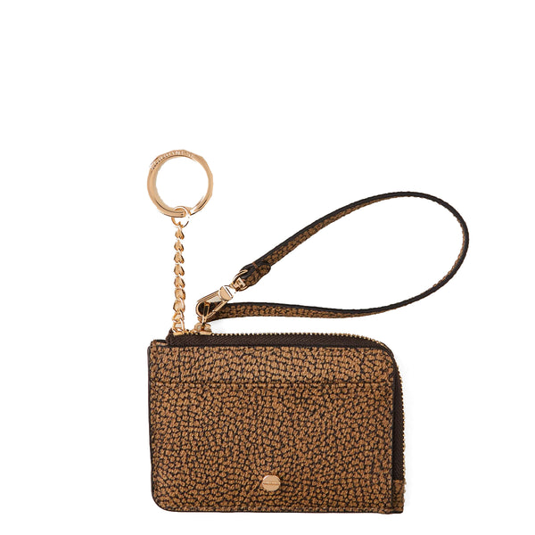 Borbonese - Wallet with keychain in coated fabric OP Naturale - 900134AH2 - OP/NATURALE