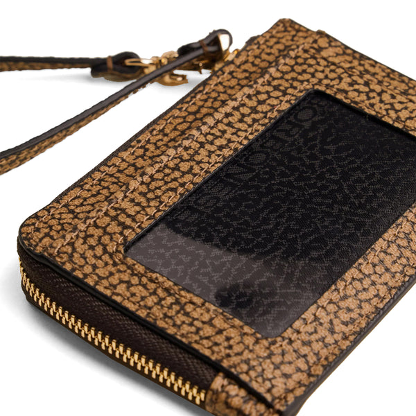 Borbonese - Wallet with keychain in coated fabric OP Naturale - 900134AH2 - OP/NATURALE