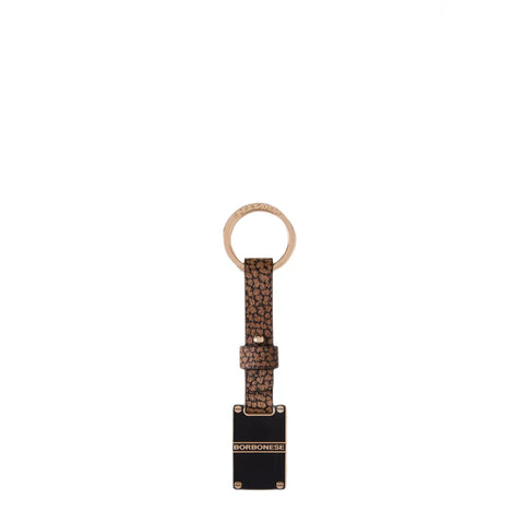 Borbonese - Keychain Small Plate OP Naturale - 910774AH2 - OP/NATURALE