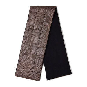 Borbonese - Padded stole OP Naturale Nero - 6DP083TH5 - OP/NATURALE/NERO