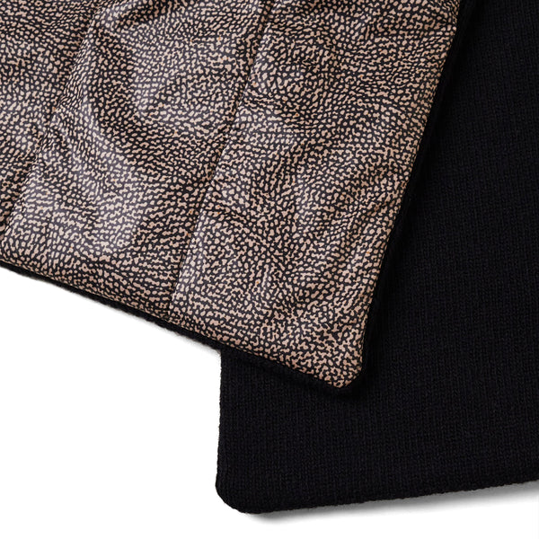 Borbonese - Padded stole OP Naturale Nero - 6DP083TH5 - OP/NATURALE/NERO