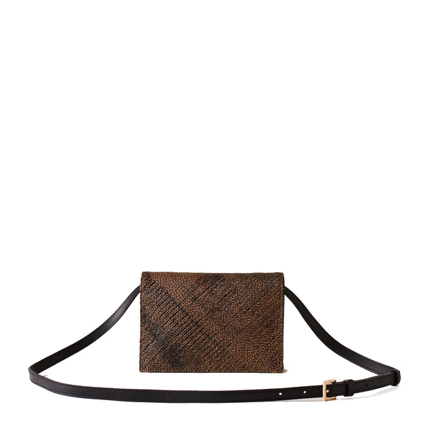 Borbonese - Mini Crossbody Bag Livre Op Naturale Nero - 903005AZ5 - OP/NATURALE/NERO