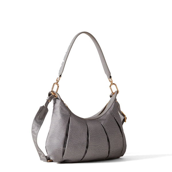 Borbonese - Croissant Small Cloud Hobo Bag - 933076AH1 - CLOUD