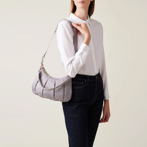 Borbonese - Croissant Small Cloud Hobo Bag - 933076AH1 - CLOUD