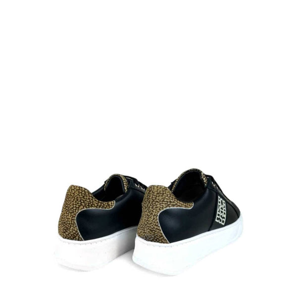 Borbonese - Sneakers in pelle con logo Nerop OP Naturale - 6DA957CF1 - NERO/OP/NATURALE