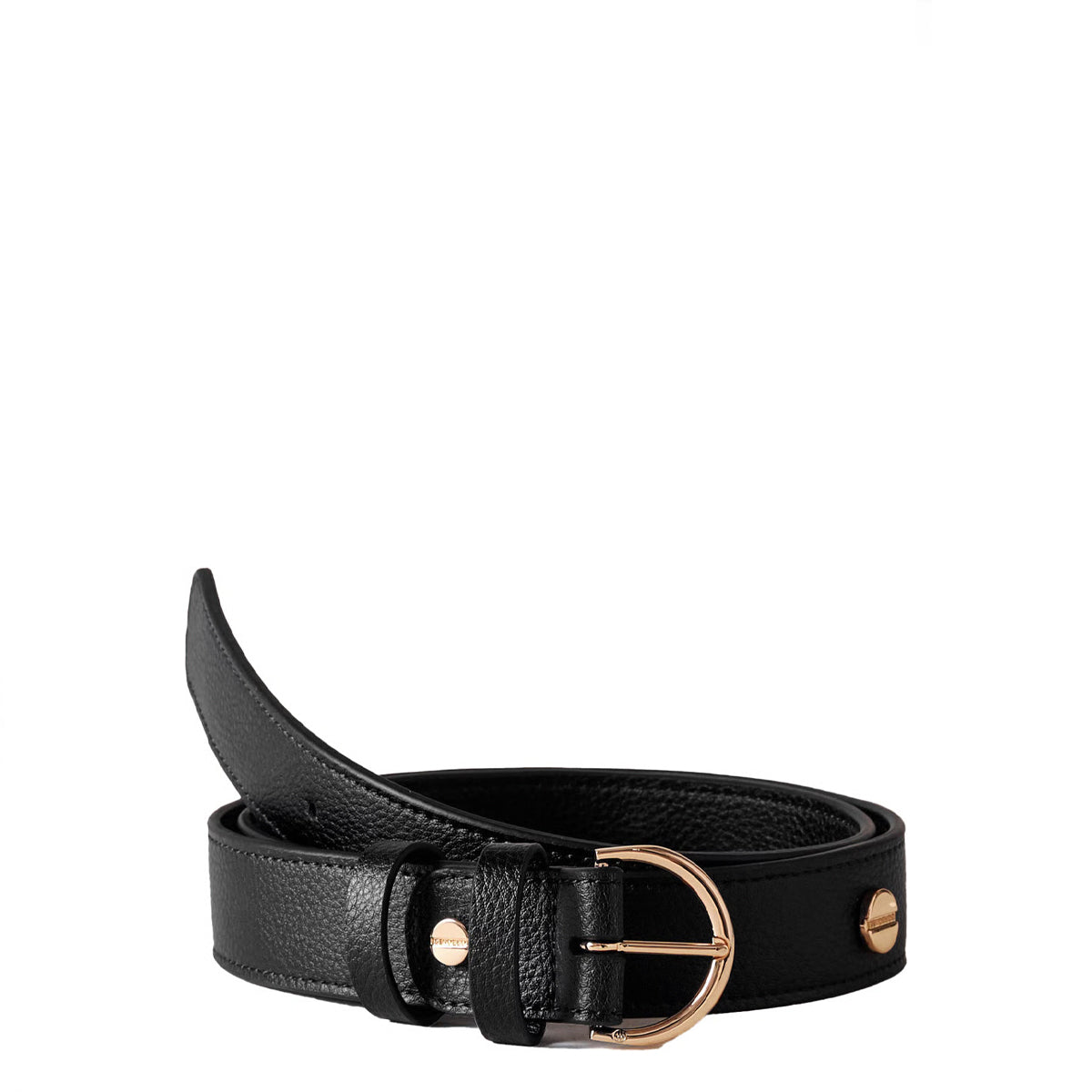 Borbonese - Black leather Belt - 901039AR9 - NERO