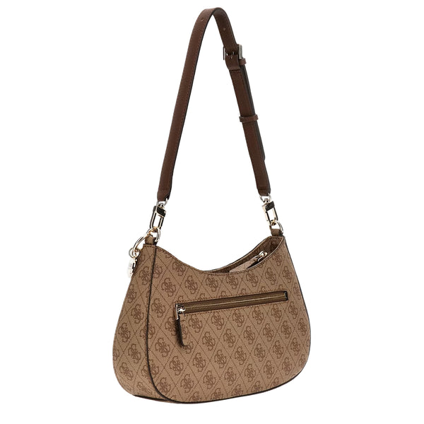 Guess - Noelle II Latte Logo Brown Shoulder Bag - HWBG9672180 - LATTE/LOGO/BROWN