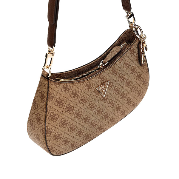 Guess - Noelle II Latte Logo Brown Shoulder Bag - HWBG9672180 - LATTE/LOGO/BROWN