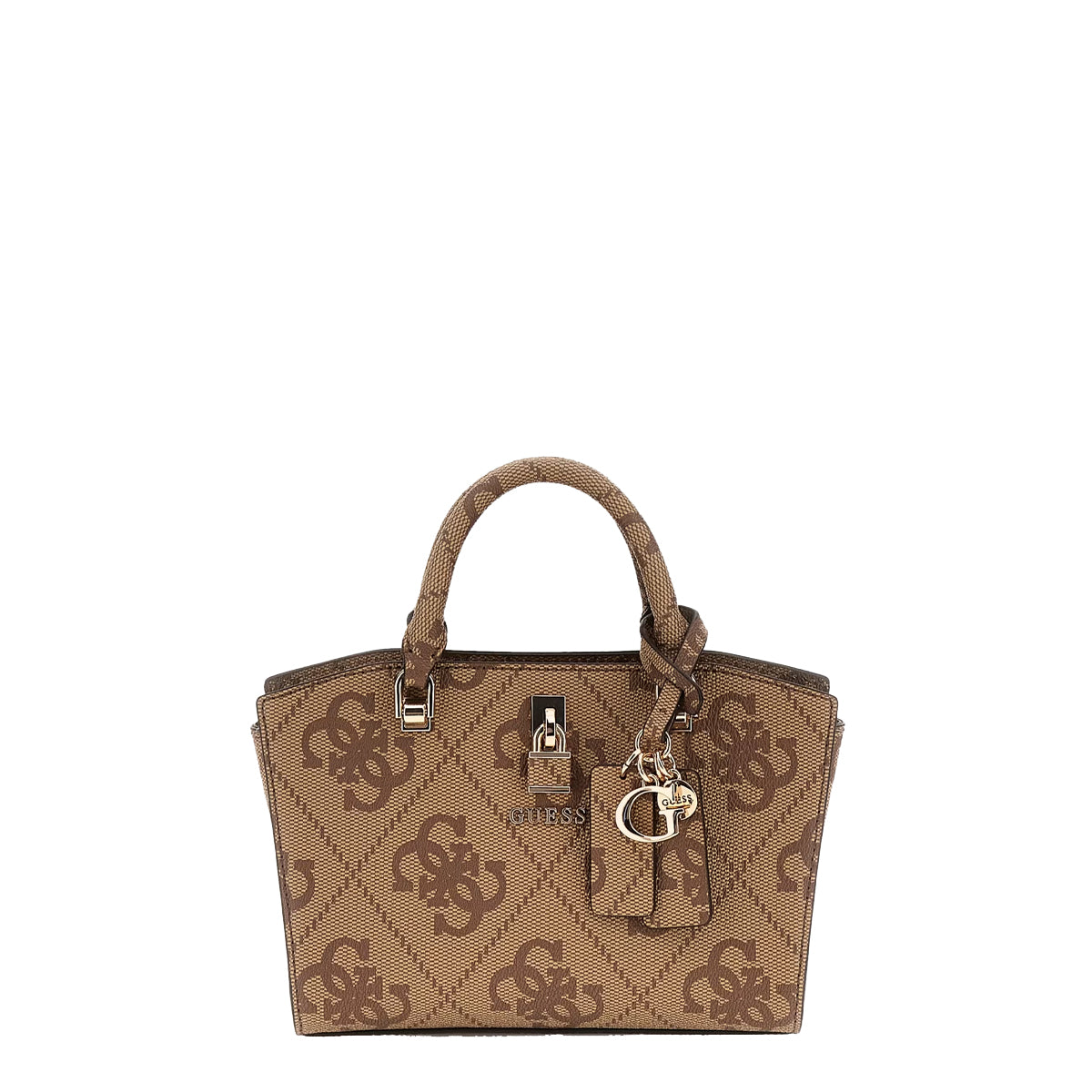 Guess - Mini Queensland Latte Logo Handbag - HWOS9655760 - LATTE/LOGO