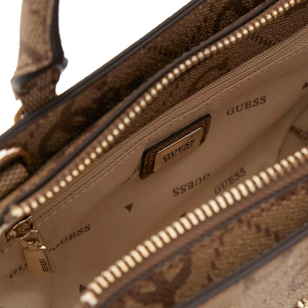 Guess - Mini Queensland Latte Logo Handbag - HWOS9655760 - LATTE/LOGO