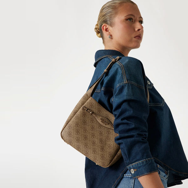 Guess - Mini Katya Latte Logo Hobo Bag - HWSG9652010 - LATTE/LOGO