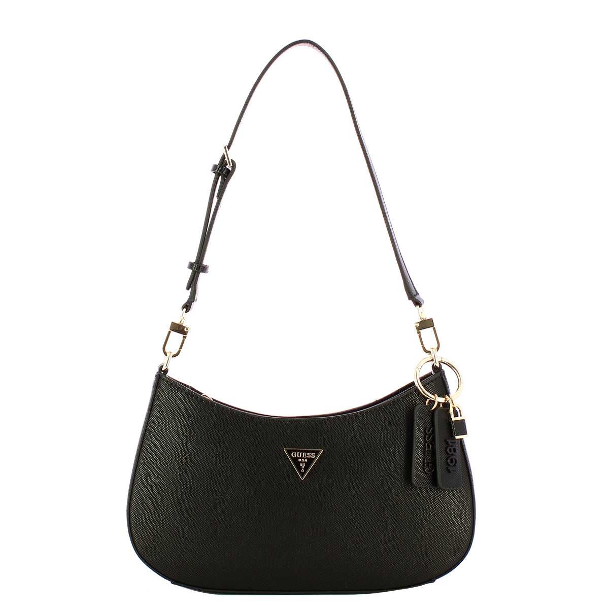 Guess - Noelle II Black Shoulder Bag in saffiano - HWZG9672180 - BLACK
