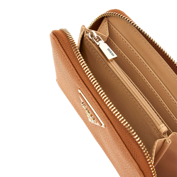 Guess - Laurel II Zip Around Cognac Medium Wallet - SWBG7459140 - COGNAC