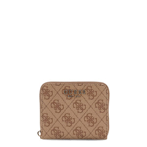 Guess - Laurel II Zip Around Latte Logo Small Wallet - SWSG7459137 - LATTE/LOGO