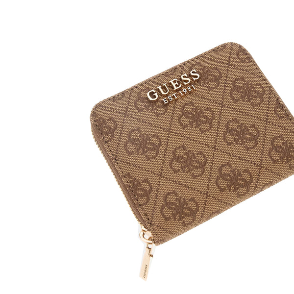 Guess - Laurel II Zip Around Latte Logo Small Wallet - SWSG7459137 - LATTE/LOGO