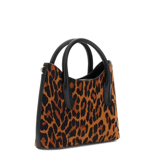 Guess - Mini borsa a mano Domitilla Leopard - HWLO7529760 - LEOPARD