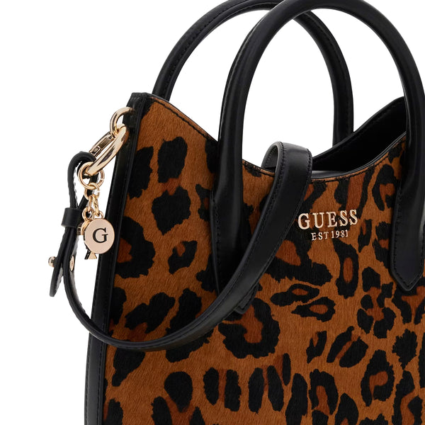 Guess - Mini borsa a mano Domitilla Leopard - HWLO7529760 - LEOPARD