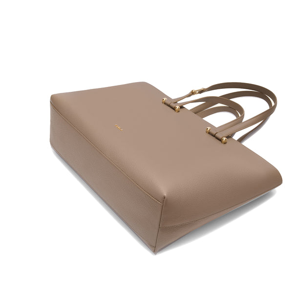 Furla - Duetto L Stucco Gray Shoulder Bag - WB01453HSF000 - STUCCO/GRAY