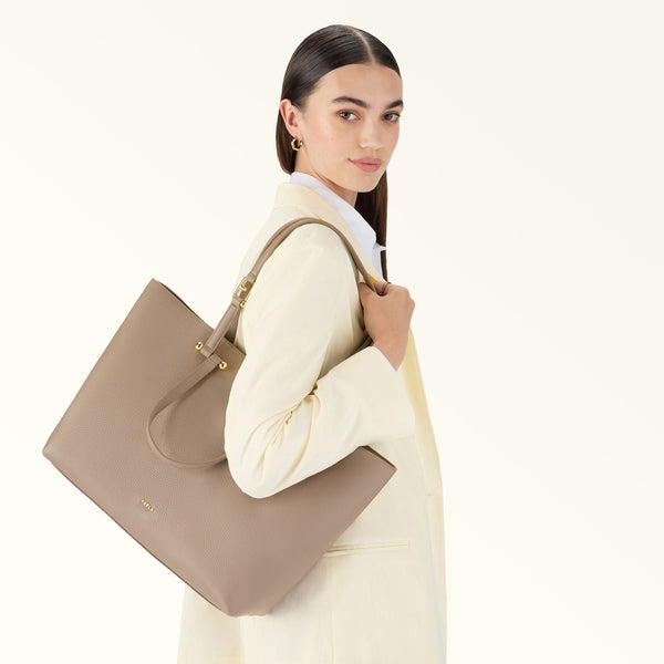 Furla - Duetto L Stucco Gray Shoulder Bag - WB01453HSF000 - STUCCO/GRAY