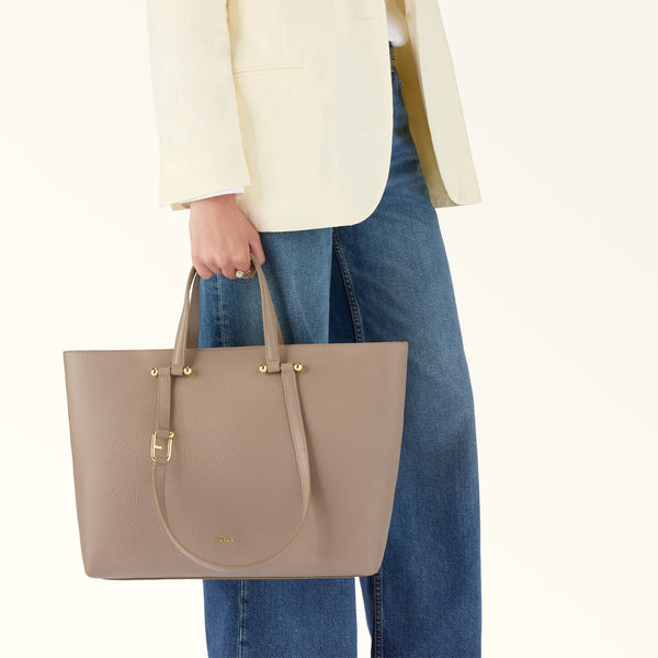 Furla - Duetto L Stucco Gray Shoulder Bag - WB01453HSF000 - STUCCO/GRAY